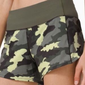 lululemon athletica Camo Athletic Shorts - Green and Black